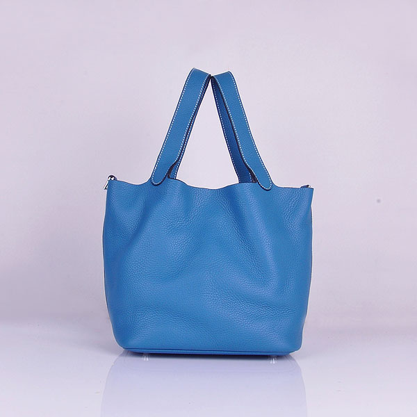 Hermes Picotin Lock PM Bag in Clemence Leather 8616 Blue